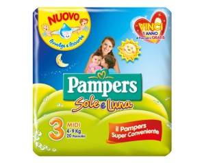 PAMPERS SOLE&LUNA MIDI 20PZ