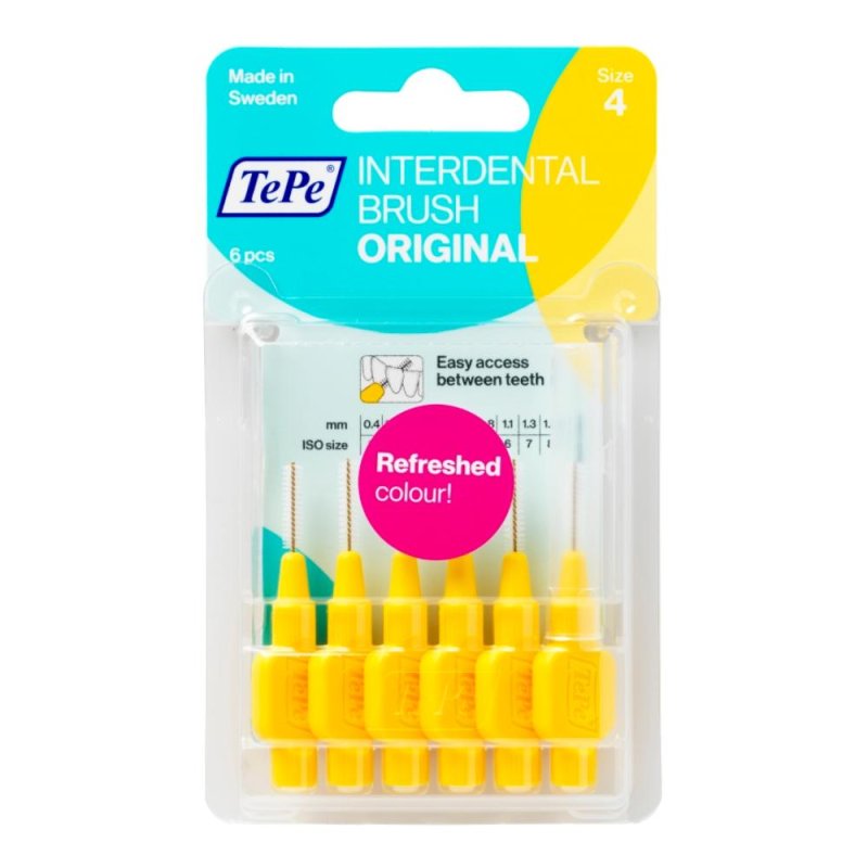 TePe Cura Dentale Quotidiana 6 Scovolini Interdentali 0,7 Colore Giallo TePe Cura Dentale Quotidiana 6 Scovolini Interdentali 0,7 Colore Giallo
