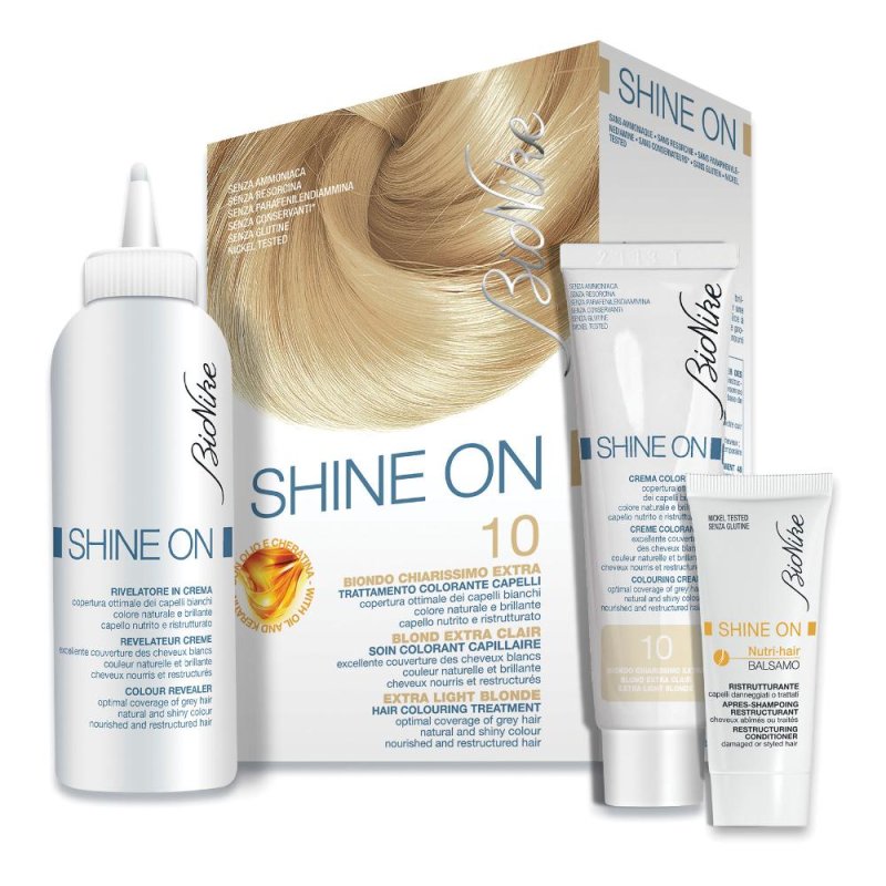 BioNike Shine ON Tintura Capelli Cute Sensibile 10 Biondo Chiarissimo Extr