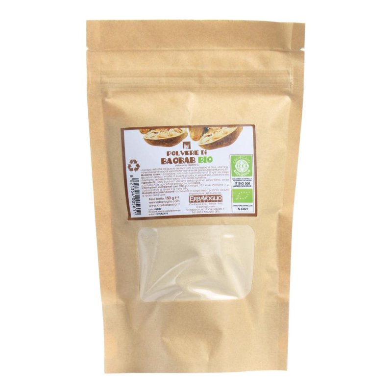 Baobab polvere bio 150 g - polvere di baobab biologica ricca di vitamina C Baobab polvere bio 150 g - polvere di baobab biologica ricca di vitamina C