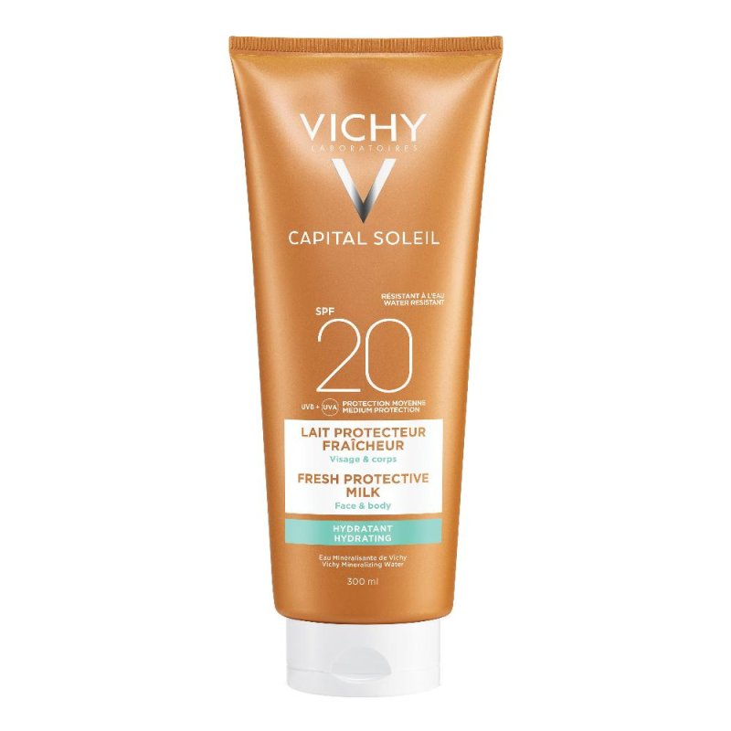 Vichy Ideal Soleil SPF20 Latte Solare Viso e Corpo Protezione Bassa 300 ml Vichy Ideal Soleil SPF20 Latte Solare Viso e Corpo Protezione Bassa 300 ml
