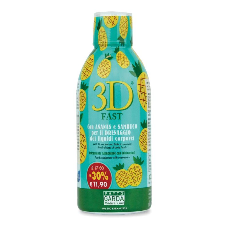 Phyto Garda Drenanti 3D Fast Integratore Alimentare Soluzione 500 ml Phyto Garda Drenanti 3D Fast Integratore Alimentare Soluzione 500 ml