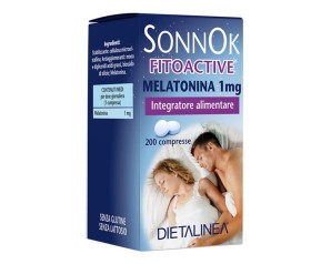 Dietalinea SonnOk - Fitoactive Melatonina 1mg Integratore Alimentare 200 compresse