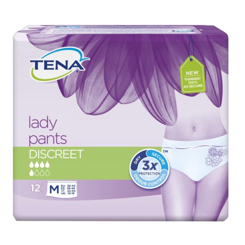 Essity Italy Pannolone A Mutandina Tena Lady Pants Discreet Medium 12 Pezzi
