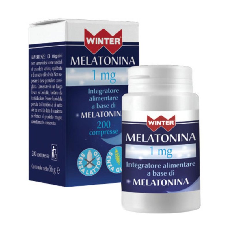 Winter Melatonina 1mg Integratore Alimentare 200 Compresse Winter Melatonina 1mg Integratore Alimentare 200 Compresse
