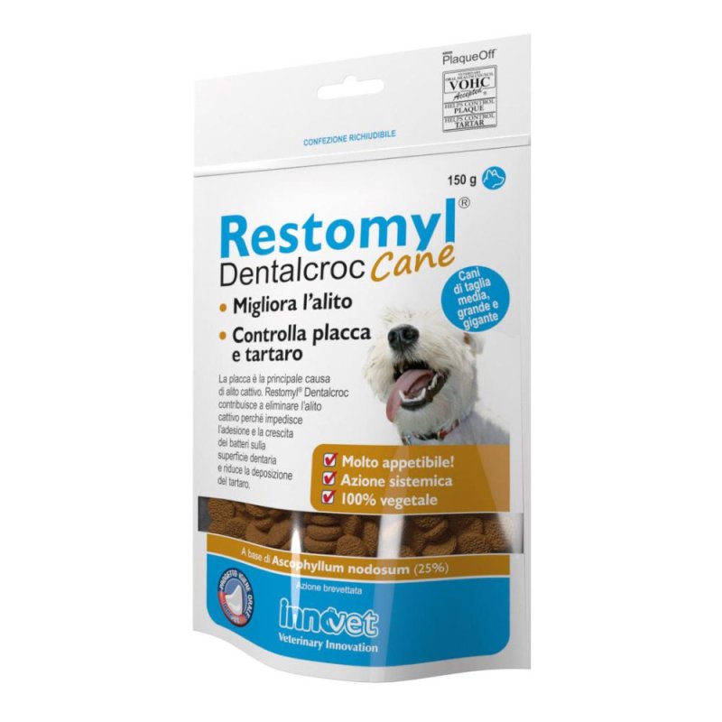 Innovet  Animali Domestici Igiene Dentale Cane Restomyl DentalCroc 150 g