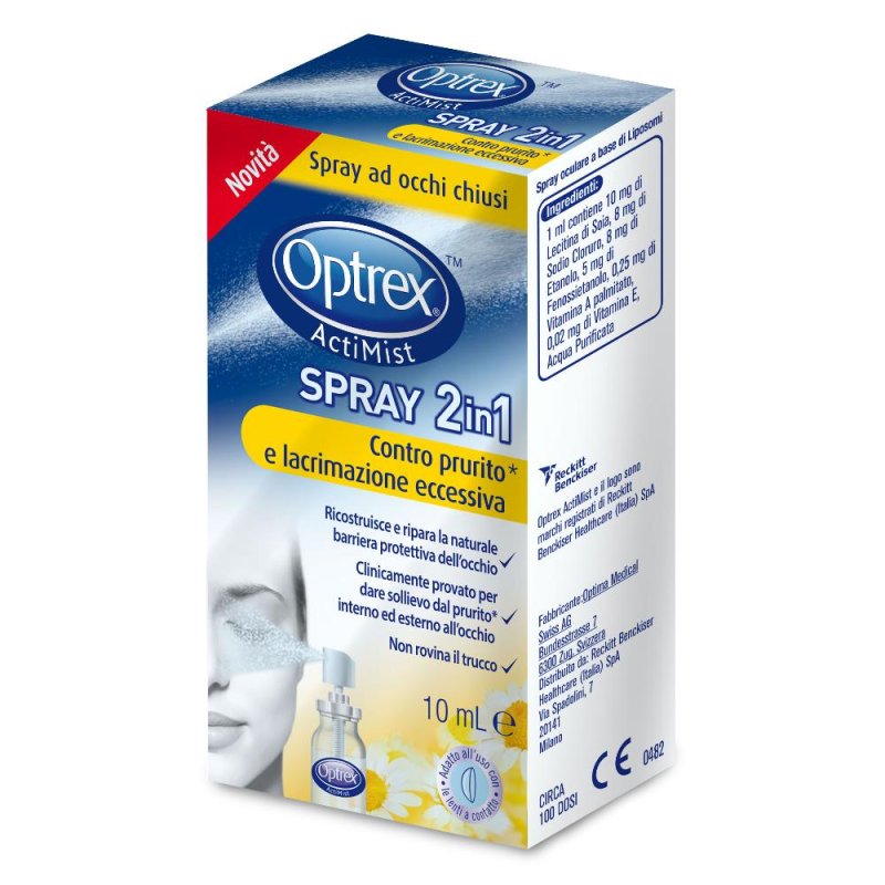 Optrex Salute dell'Occhio Actimist 2 in 1 Spray Lenitivo Prurito 10 ml Optrex Salute dell'Occhio Actimist 2 in 1 Spray Lenitivo Prurito 10 ml