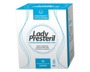 Lady Presteril Cotton Power Giorno Pocket Pro Assorbenti Donna 10 Pezzi
