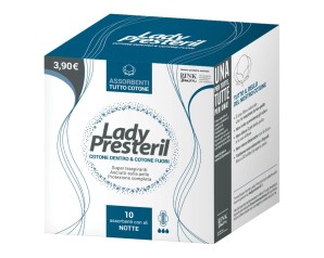 Lady Presteril Cotton Notte Pocket Promo Assorbenti Donna 10 Pezzi