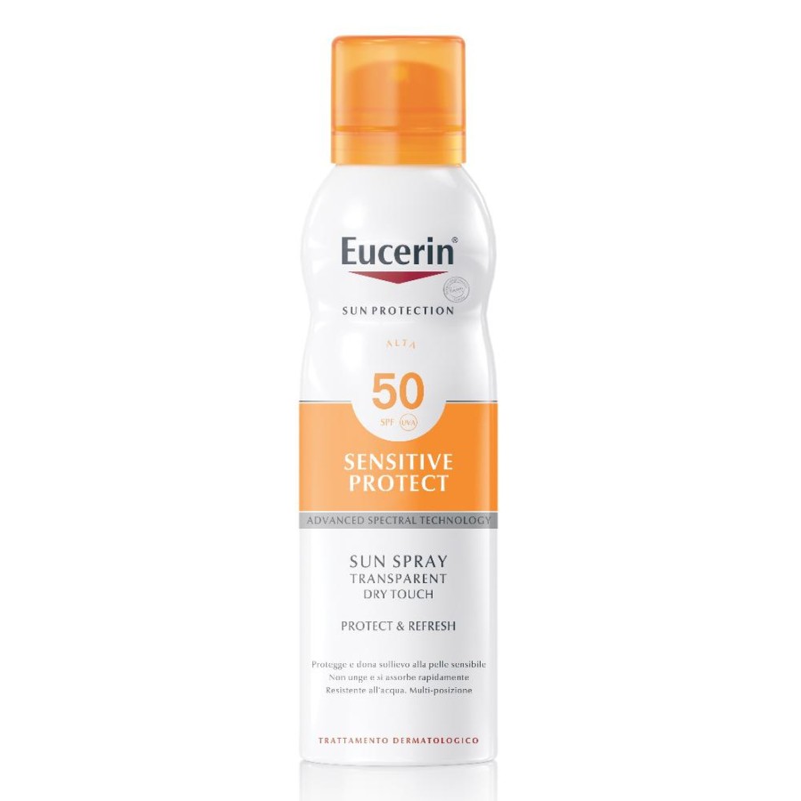 Eucerin Sun SPF50 Spray Corpo Effetto Asciutto Pelle Sensibile 200 ml