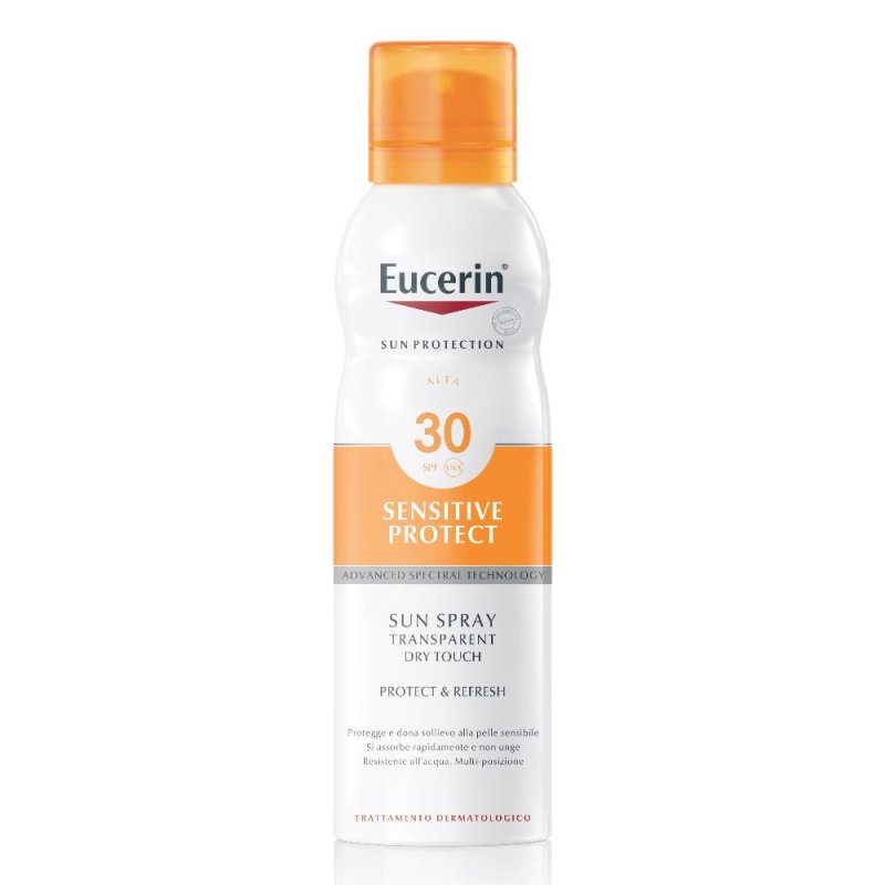 Eucerin Sun Spray SPF30 Corpo Effetto Asciutto Pelle Sensibile 200 ml Eucerin Sun Spray SPF30 Corpo Effetto Asciutto Pelle Sensibile 200 ml