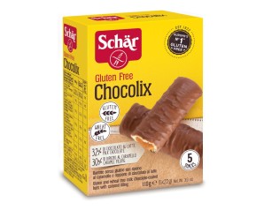 Schar  Dolci e Biscotti Chocolix 5 Barrette con Caramello da 22 g