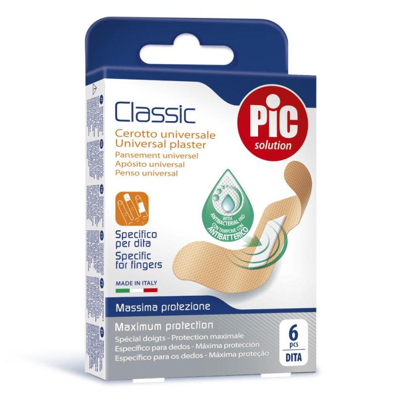 Artsana Pic Classic Cerotto Universale Per Dita 6 Pezzi Artsana Pic Classic Cerotto Universale Per Dita 6 Pezzi