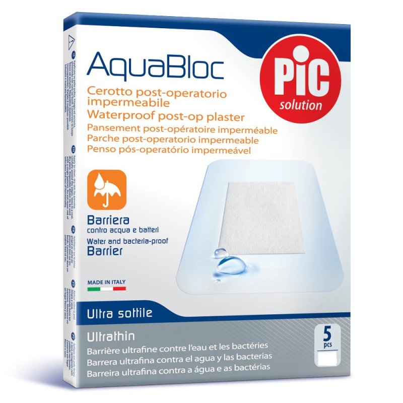 Pikdare Cerotto Pic Aquabloc Cm10x15 Antibatterico 5 Pezzi Pikdare Cerotto Pic Aquabloc Cm10x15 Antibatterico 5 Pezzi