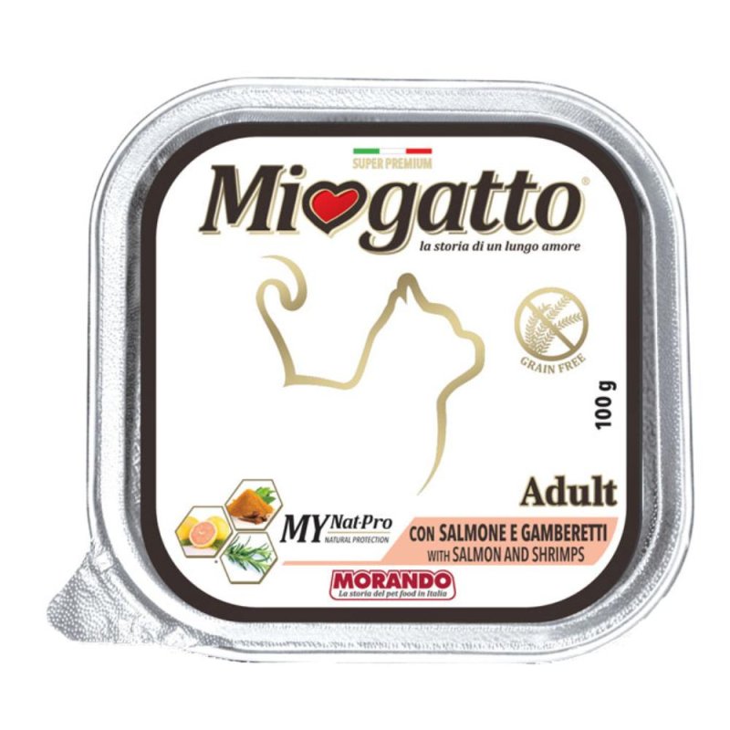 MIOGATTO ADULT SALM/GAMB 100G