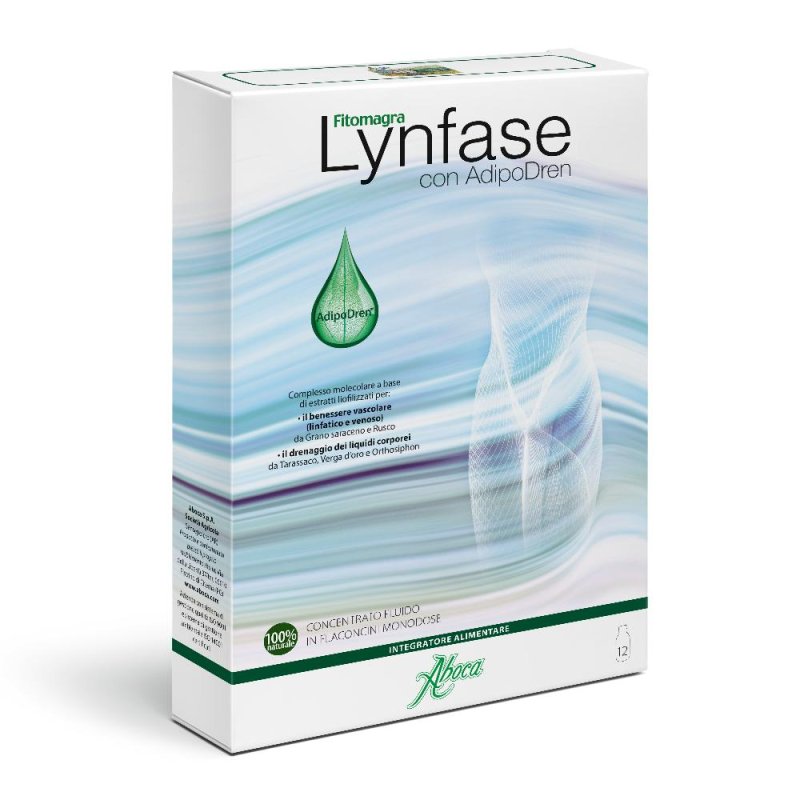 Aboca Lynfase Fitomagra Fluido Integratore Alimentare 12 Flaconi 15g Aboca Lynfase Fitomagra Fluido Integratore Alimentare 12 Flaconi 15g