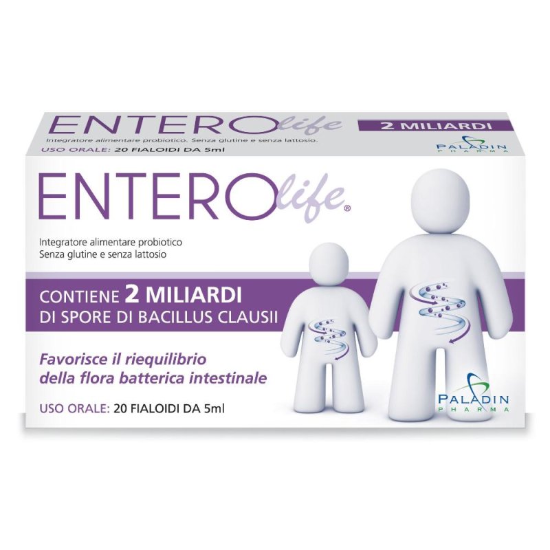 Enterolife 2 Miliardi Integratore Alimentare, 20 Fialoidi da 5ml