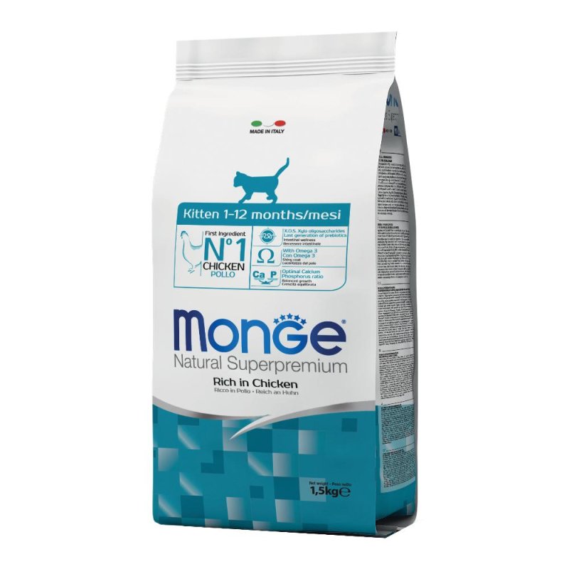 Monge Kitten 1&ndash;12 months 1,5 kg - alimento secco completo per gattini
