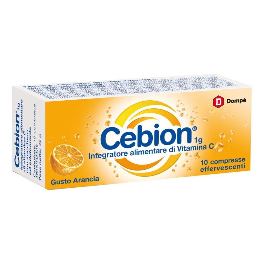 Cebion 1g Arancia Integratore Alimentare Vitamina C 10 Compresse Effervescenti