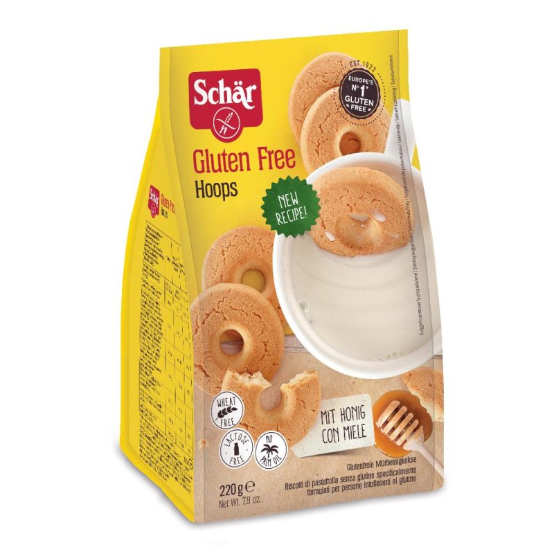 Schar Biscotti Hoops Senza Glutine 220 Grammi Schar Biscotti Hoops Senza Glutine 220 Grammi