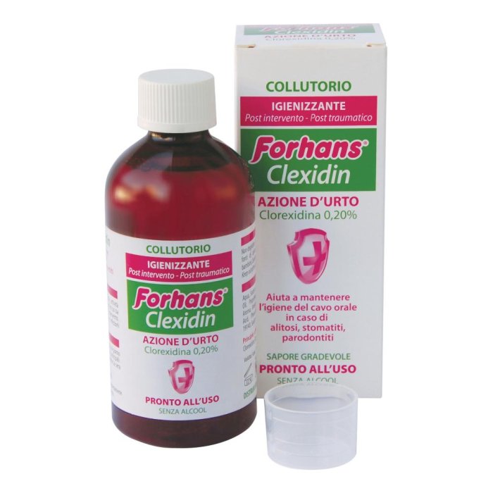 Forhans Clexidin 0,20% Collutorio Antisettico Pronto All'Uso 200ml Forhans Clexidin 0,20% Collutorio Antisettico Pronto All'Uso 200ml