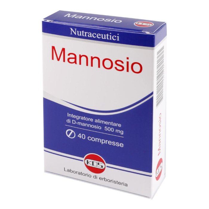 Mannosio Kos 40 Compresse Integratore Alimentare per il Benessere delle Vie Urinarie di Donna e Uomo