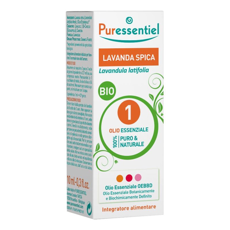 Olio Essenziale Lavanda Spica Bio - olio essenziale puro per aromaterapia e uso topico Olio Essenziale Lavanda Spica Bio - olio essenziale puro per aromaterapia e uso topico