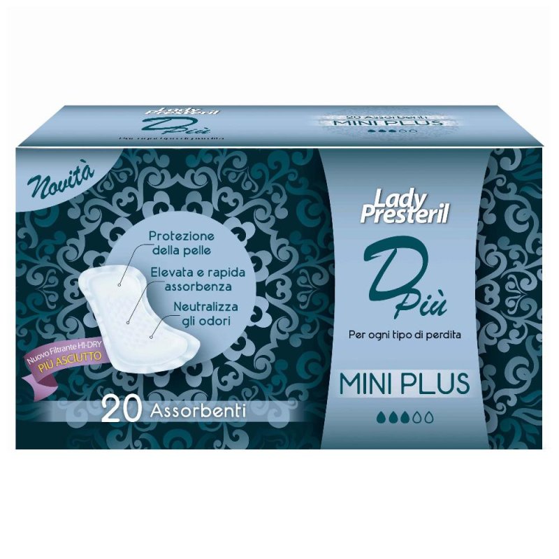 Lady Presteril D Pi&ugrave; Mini Plus Assorbenti 20 Pezzi