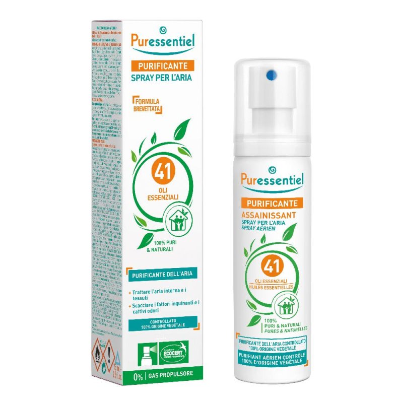 Puressentiel Purificante - Spray Per L'Aria Con 41 Oli Essenziali 75ml Puressentiel Purificante - Spray Per L'Aria Con 41 Oli Essenziali 75ml