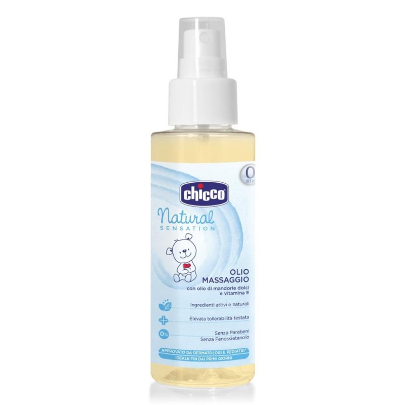 Chicco Cura Bambini Natural Sensation Olio per Massaggi Delicato 100 ml Chicco Cura Bambini Natural Sensation Olio per Massaggi Delicato 100 ml