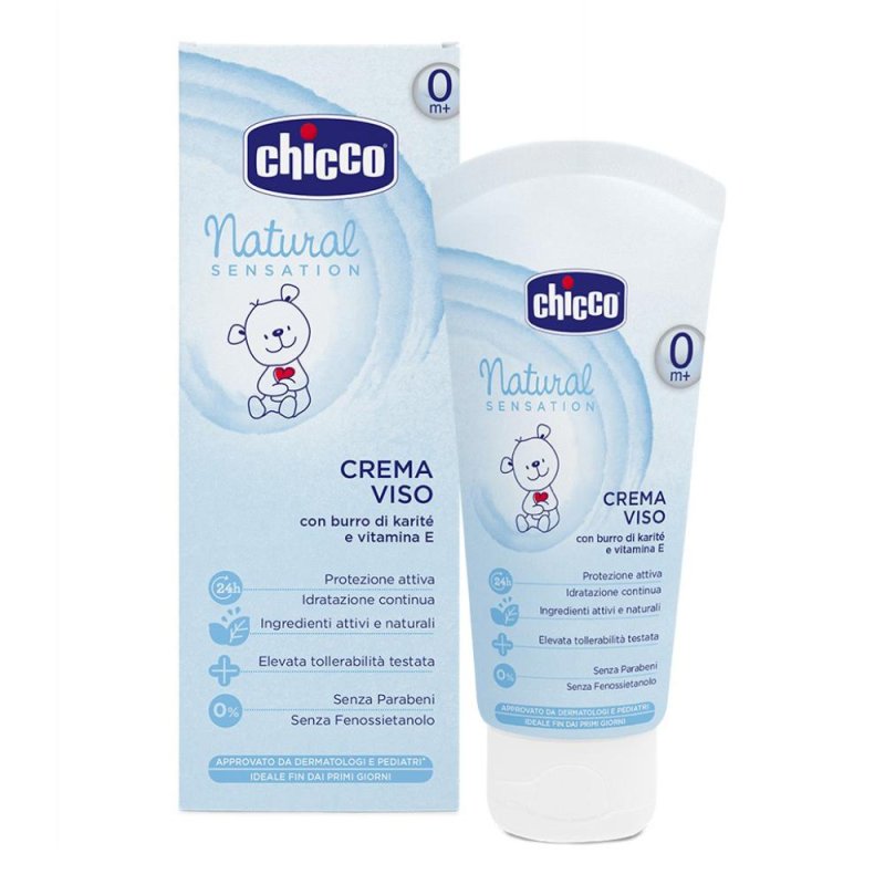 Chicco Cura Bambini Natural Sensation Crema Viso Idratante 50 ml Chicco Cura Bambini Natural Sensation Crema Viso Idratante 50 ml