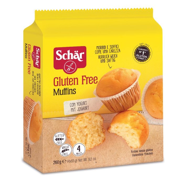 Schar Dolci e Biscotti Muffins Tortine Morbide con Yogurt Senza Glutine 260 g Schar Dolci e Biscotti Muffins Tortine Morbide con Yogurt Senza Glutine 260 g