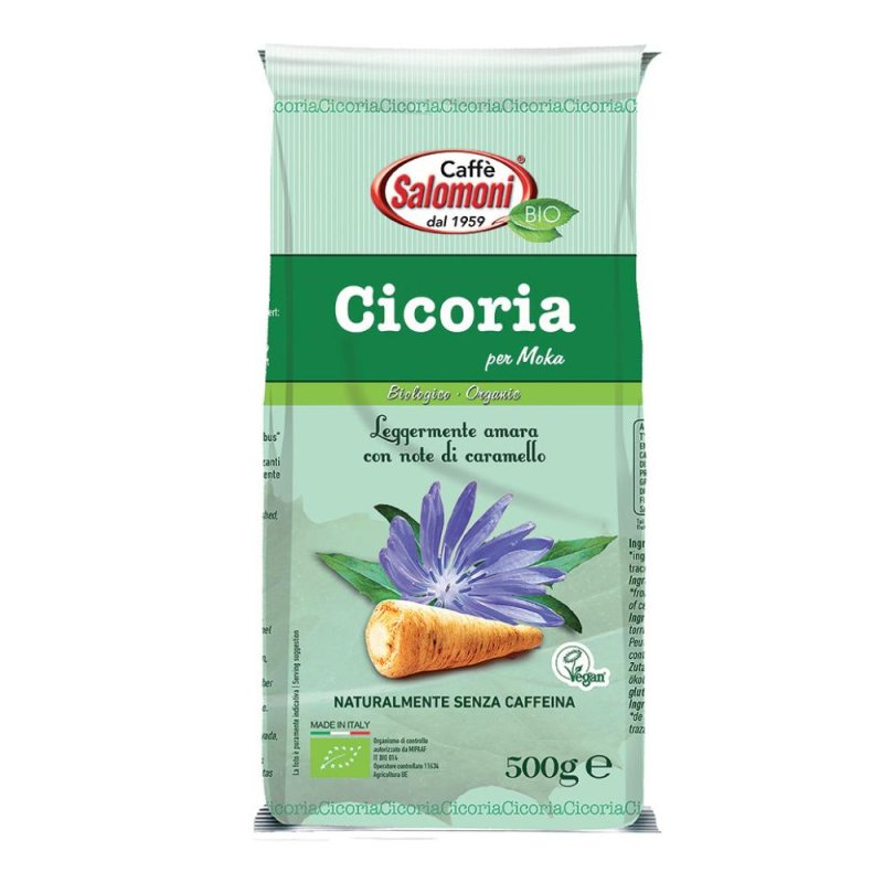 Fior Di Loto Caff&egrave; Salomoni - Cicoria Tostata e Macinata BIO per Moka 500g