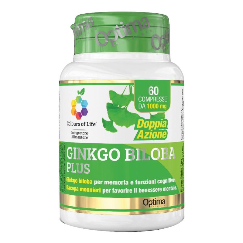 Ginkgo Biloba Colours 60 compresse integratore per memoria e circolazione Ginkgo Biloba Colours 60 compresse integratore per memoria e circolazione