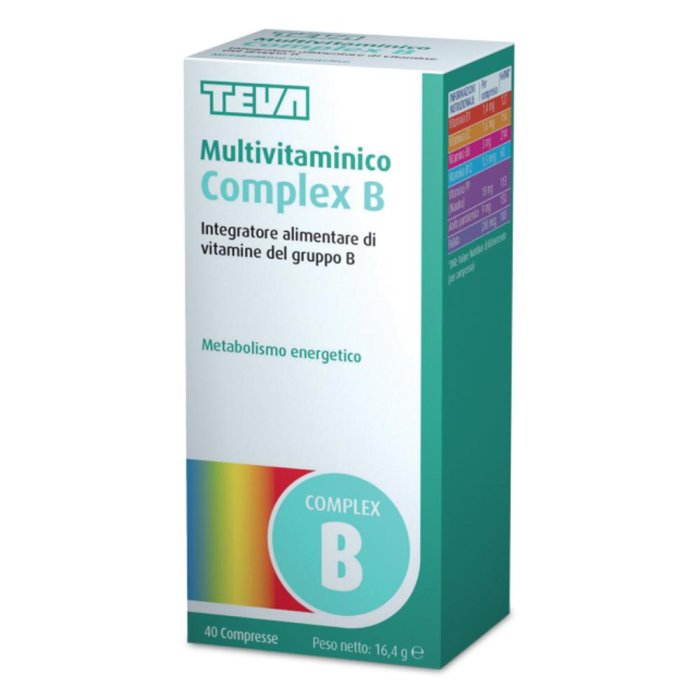 Teva Complex B Integratore Multivitaminico 40 Compresse Teva Complex B Integratore Multivitaminico 40 Compresse
