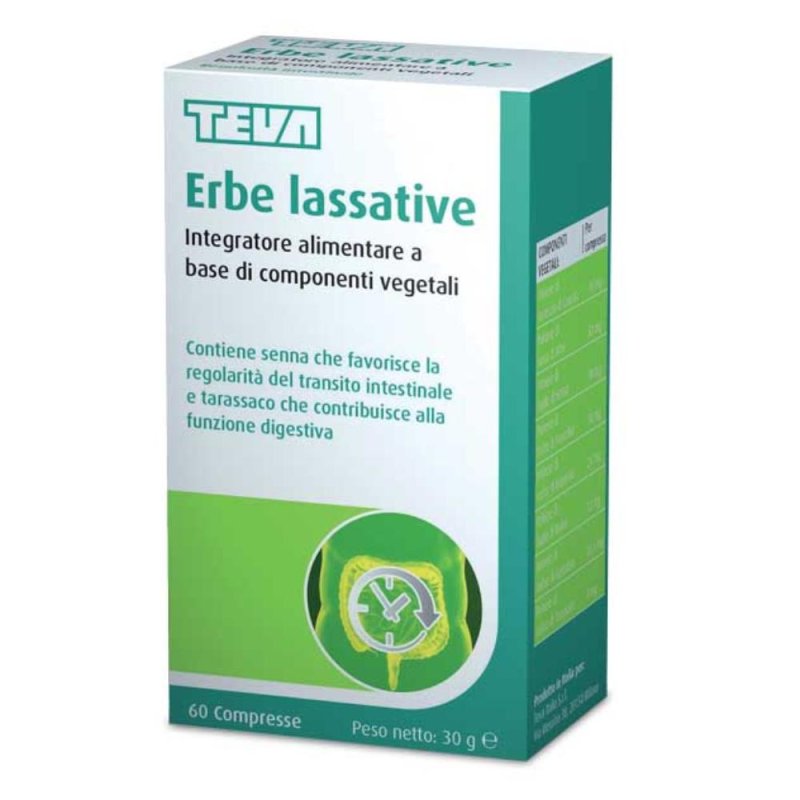 Teva Erbe Lassative Integratore Alimentare 60 Compresse