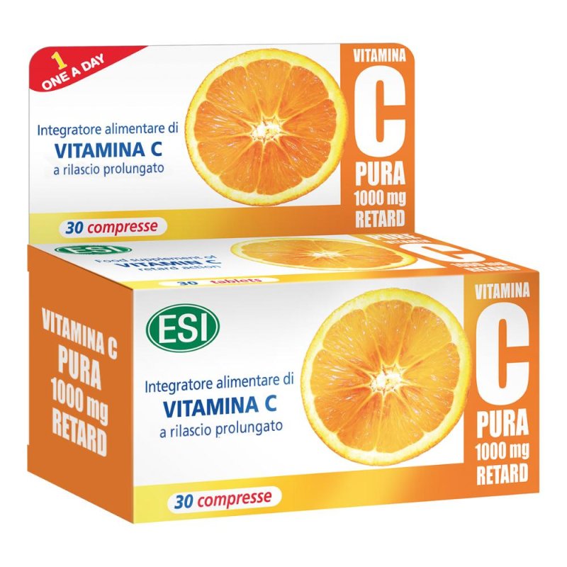 Esi Vitamina C Pura Integratore Alimentare 1000mg Retard 30 Compresse Esi Vitamina C Pura Integratore Alimentare 1000mg Retard 30 Compresse