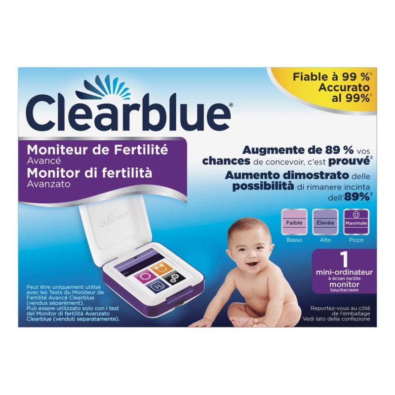 Clearblue Monitor Di Fertilità Avanzato 1 Monitor Sensibile al Tatto Clearblue Monitor Di Fertilità Avanzato 1 Monitor Sensibile al Tatto