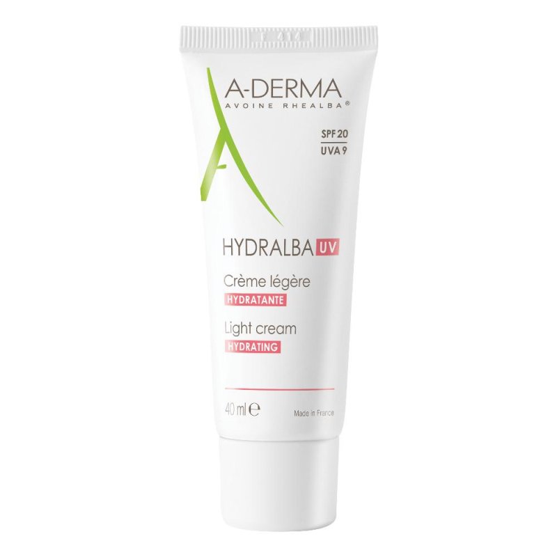 A-Derma Hydralba Idratante Viso UV Crema Leggera Pelle Normale Mista 40 ml A-Derma Hydralba Idratante Viso UV Crema Leggera Pelle Normale Mista 40 ml