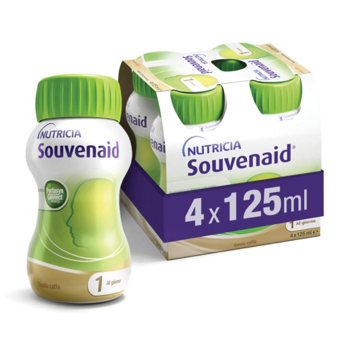 Nutricia Souvenaid Trattamento Nutrizionale del Declino Cognitivo Legato all'Et&agrave; Gusto Caff&egrave; 4x125ml
