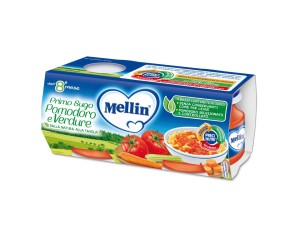 Mellin Primo Sugo Pomodoro E Verdure 2 Vasetti Da 80 G