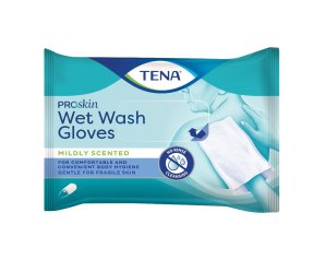 Tena Wet Wash Glove Guanto Detergente Umidificato 8 Pezzi