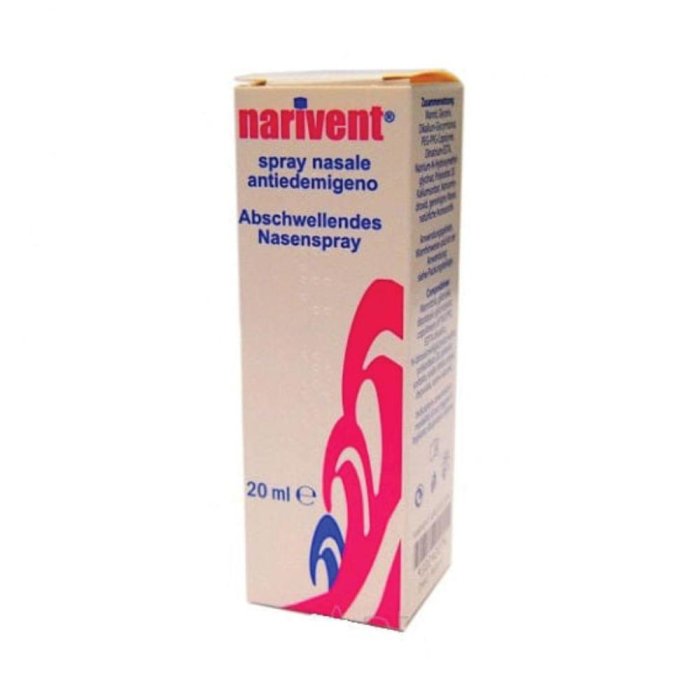 D.m.g. Italia Spray Nasale Antiedemigeno Narivent Flacone 20 Ml D.m.g. Italia Spray Nasale Antiedemigeno Narivent Flacone 20 Ml