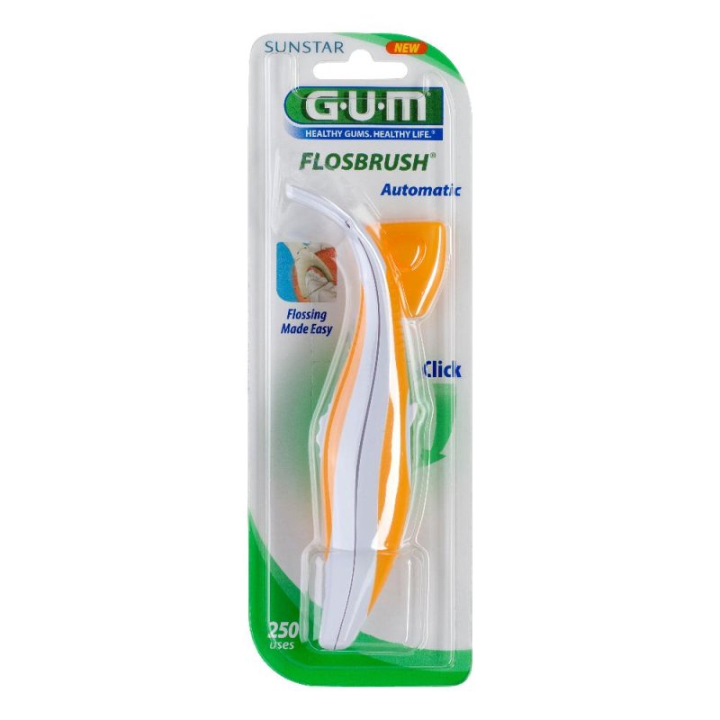 GUM Igiene Dentale Quotidiana Flosbrush Automatic Forcella + Filo GUM Igiene Dentale Quotidiana Flosbrush Automatic Forcella + Filo