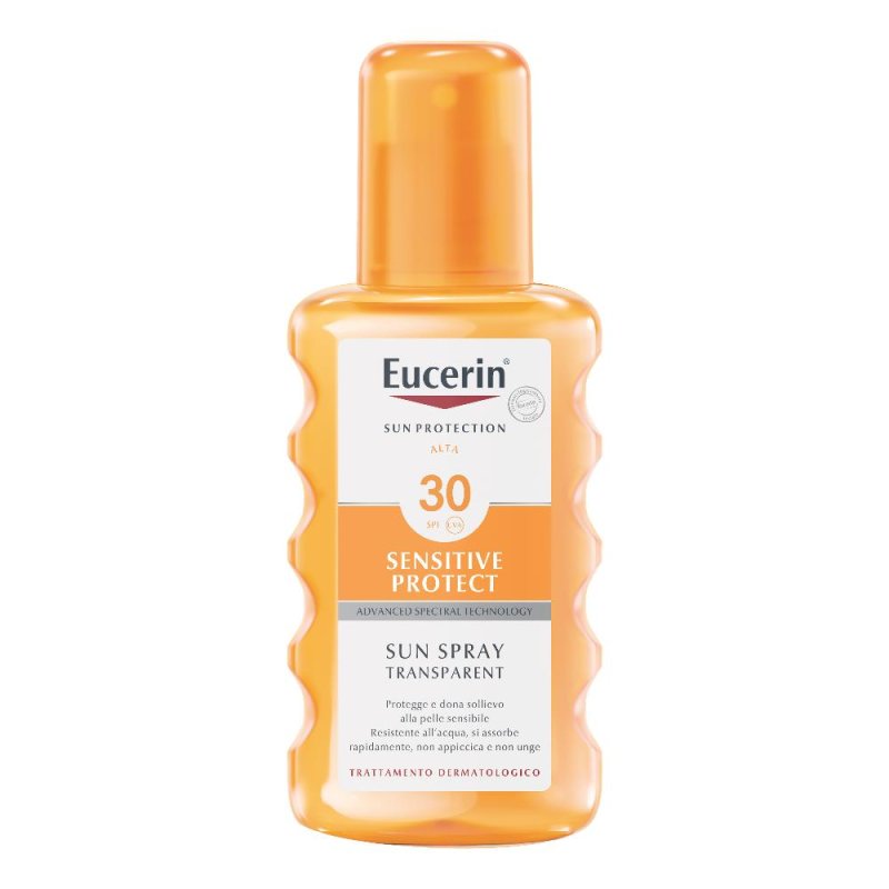 Eucerin Solare Pelli Sensibili SPF30 Lozione Trasparente Spray 200 ml Eucerin Solare Pelli Sensibili SPF30 Lozione Trasparente Spray 200 ml