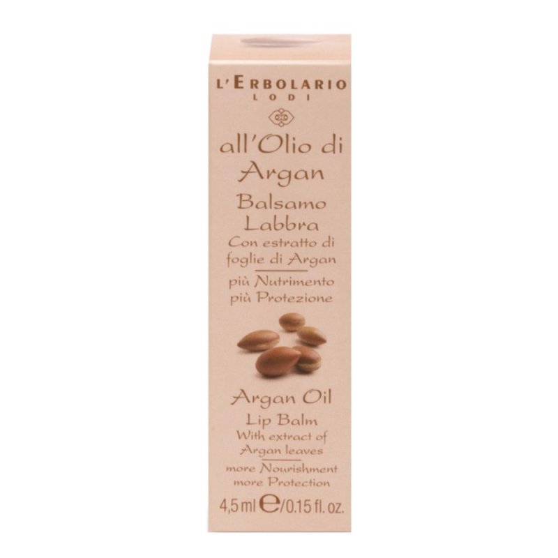 Olio di argan balsamo labbra 4,5 ml - stick labbra nutriente all&rsquo;olio di argan