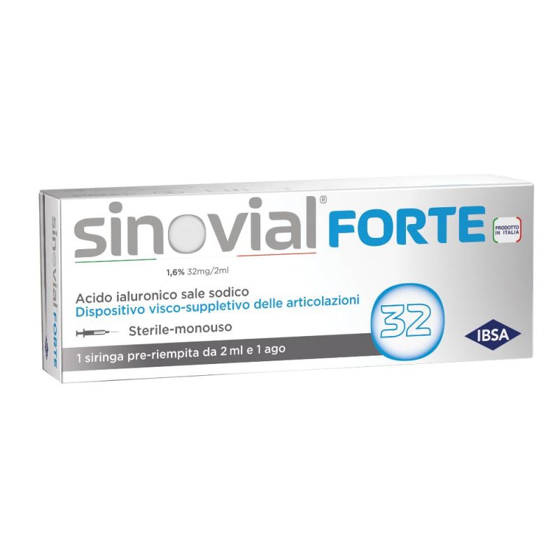 IBSA Sinovial Siringa 1,6% 32 mg/2 ml 1 siringa IBSA Sinovial Siringa 1,6% 32 mg/2 ml 1 siringa