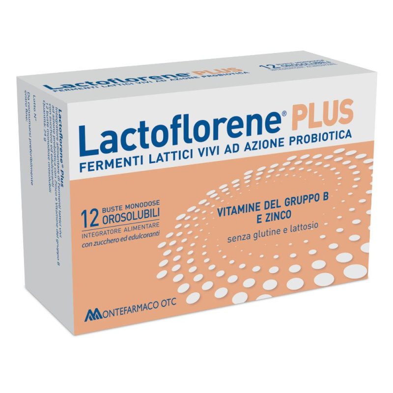 Lactoflorene plus 12 buste monodose orosolubili con fermenti lattici vivi- Montefarmaco Spa Lactoflorene plus 12 buste monodose orosolubili con fermenti lattici vivi- Montefarmaco Spa