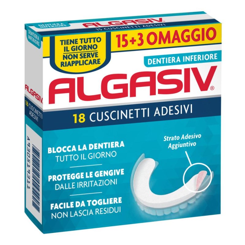 Combe Algasiv 15 Cuscinetti Adesivi Protesi Inferiore Combe Algasiv 15 Cuscinetti Adesivi Protesi Inferiore