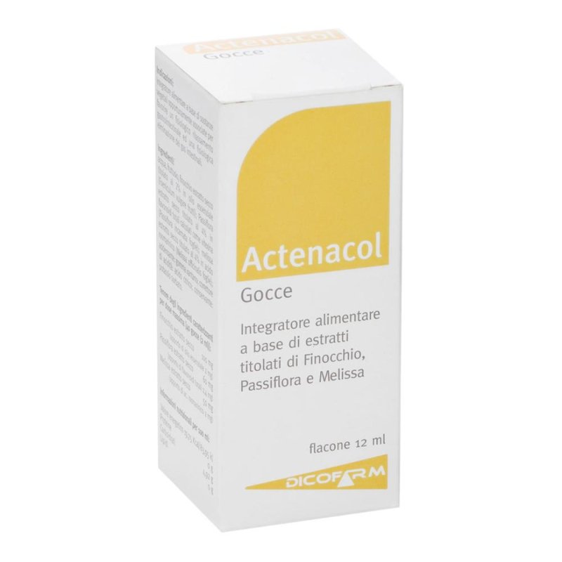 Actenacol gocce 12 ml integratore per digestione, gas addominali e sonno Actenacol gocce 12 ml integratore per digestione, gas addominali e sonno